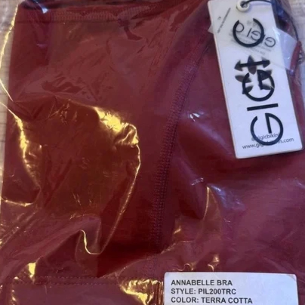 GiGi C Annabelle Sports Bra in Terracotta - NWT - Picture 2 of 3